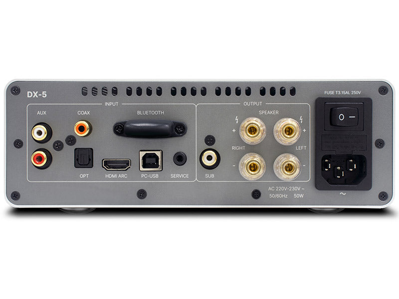 Rotel DX-5 — Vista posteriore