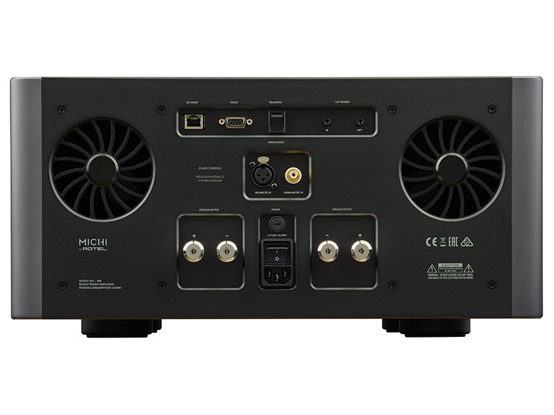 Rotel Michi M8 — Vista posteriore