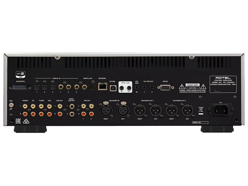 Rotel RC-1590 MKII — Vista posteriore