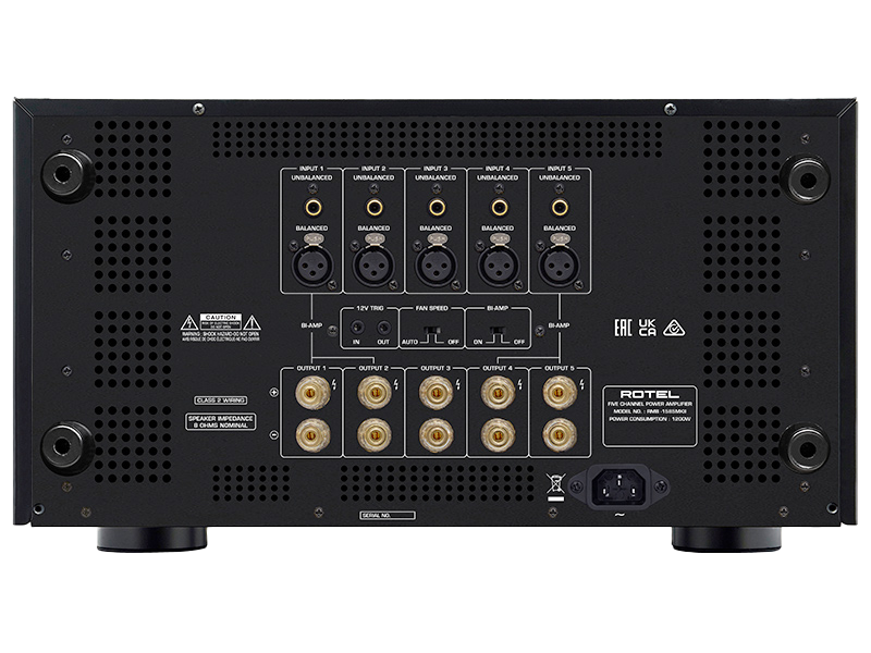 Rotel RMB-1585 MKII — Vista posteriore