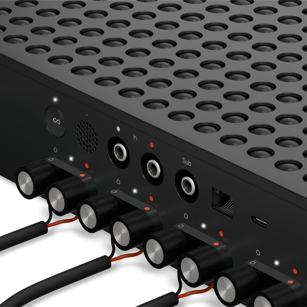 Sonos Amp Multi, dettaglio di ingressi e uscite