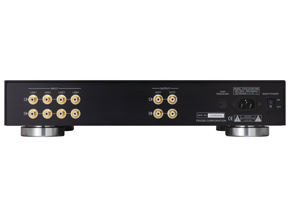 Triode Evolution Pre — Pannello posteriore