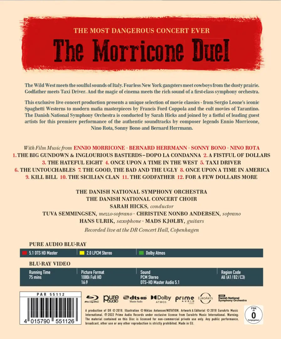 Danish National Orchestra – The Morricone Duel | Blu-ray Dolby Atmos, vista posteriore