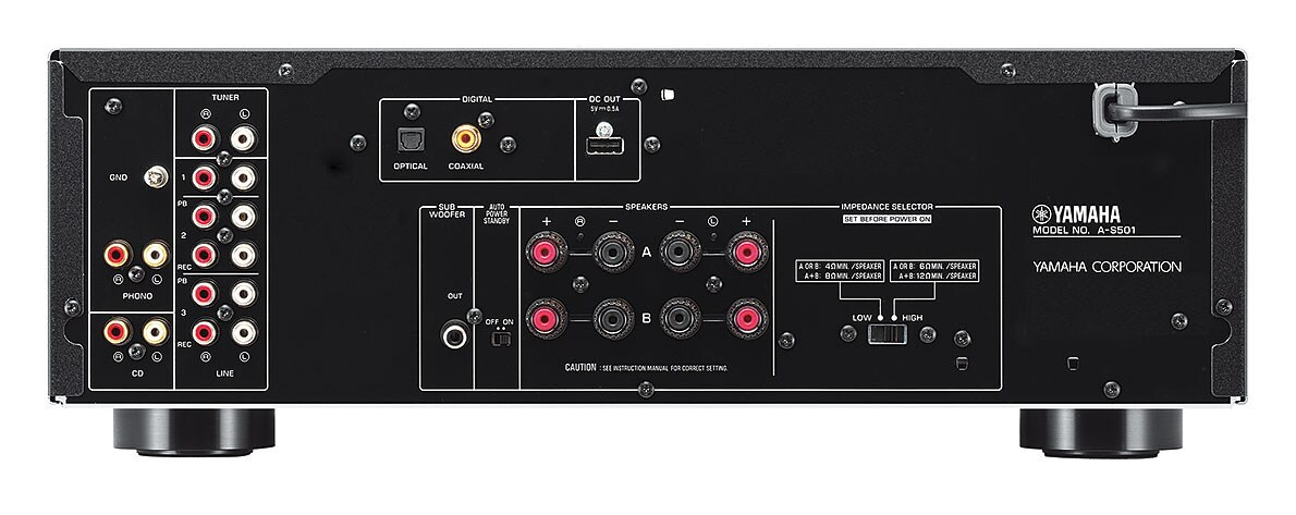 Yamaha A-S501 — Vista posteriore