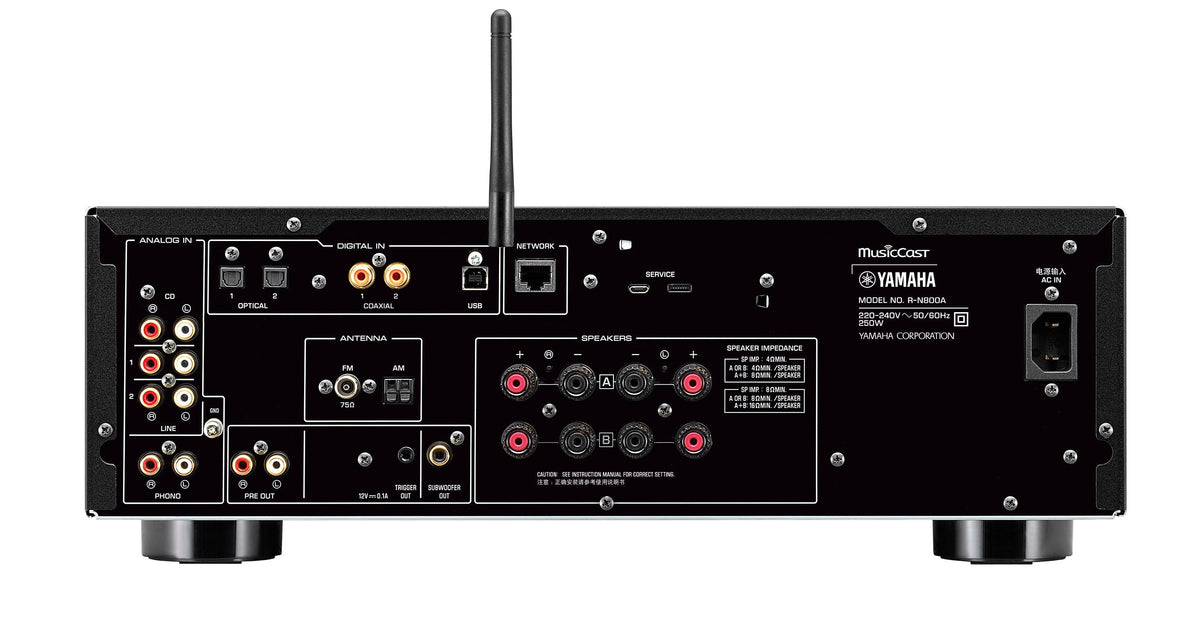 Yamaha R-N800A — Vista posteriore